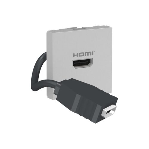 Conector HDMI precableado. Aluminio