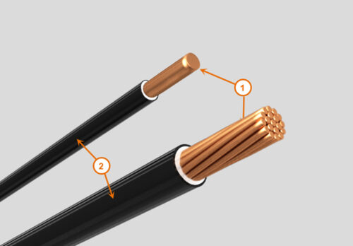 CABLE THWLS VINANEL-XXI CAL. 14 AWG. 600V. 90°C COLOR VERDE MCA. CONDUMEX