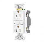 CONTACTO DUPLEX CON CIRCUITO INTERRUPTOR FALLA A TIERRA BCO C/TAPA | ARROW HART