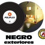 Poliflex Negro automotriz ranurado de 3/4" rollo con 50 m