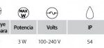 Cracovia | EXTERIOR MUROS LED 3W100-240V3000K | Tecnolite