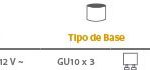 Bitello I  | INTERIOR SPOTSOBREP S/L100-240/12VGU10X3 | Tecnolite