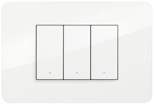 Placa de 3 módulos color Blanco