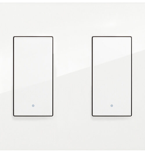 Placa de 2 módulos color Blanco