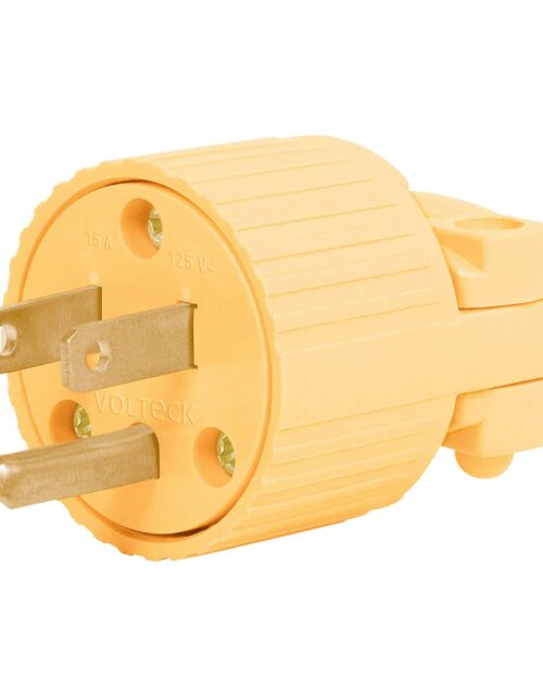 CLAVIJA INDUSTRIAL. PLÁSTICA. 2 POLOS. 3 HILOS. 15A. 125V