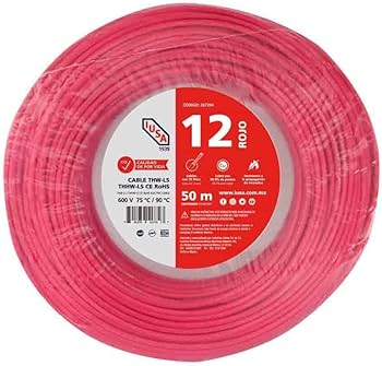 CABLE CON AISLAMIENTO TIPO THW CAL. 12 AWG 600V. COLOR ROJO - IUSA