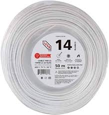 CABLE CON AISLAMIENTO TIPO THW CAL. 14 AWG 600V. COLOR BLANCO - IUSA
