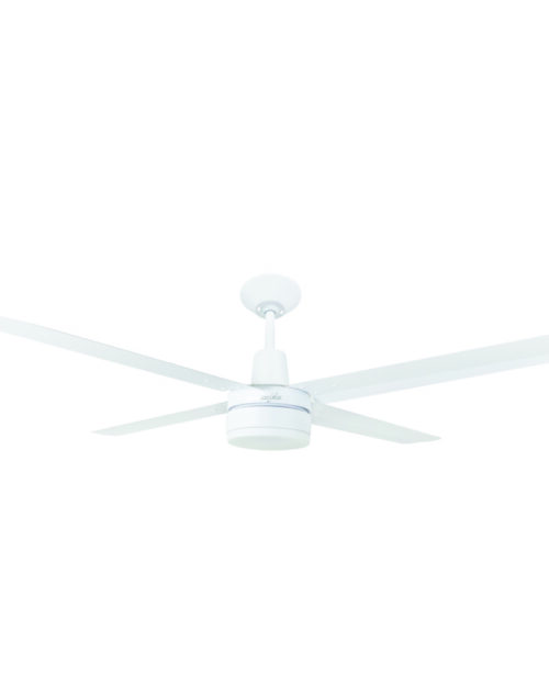 VENTILADOR INDUSTRIAL BLANCO MATE CON LUZ 4 ASPAS